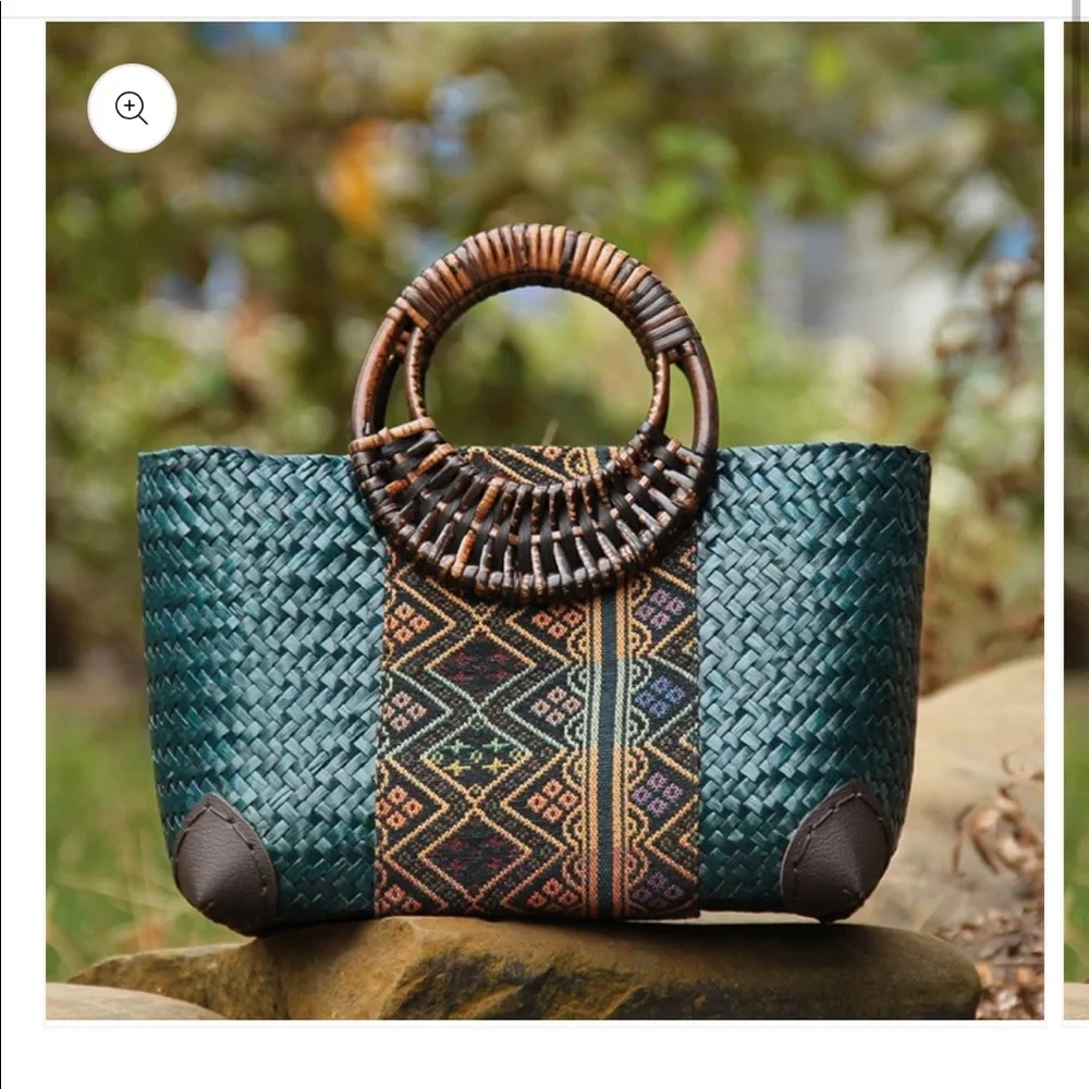 rattan/bamboo bag - Picture 1 of 1